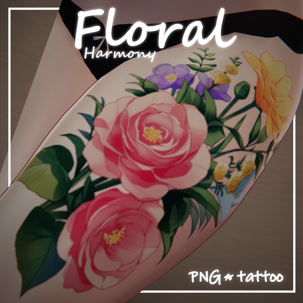 【タトゥー PNG】~Floral Harmony~Tattoo