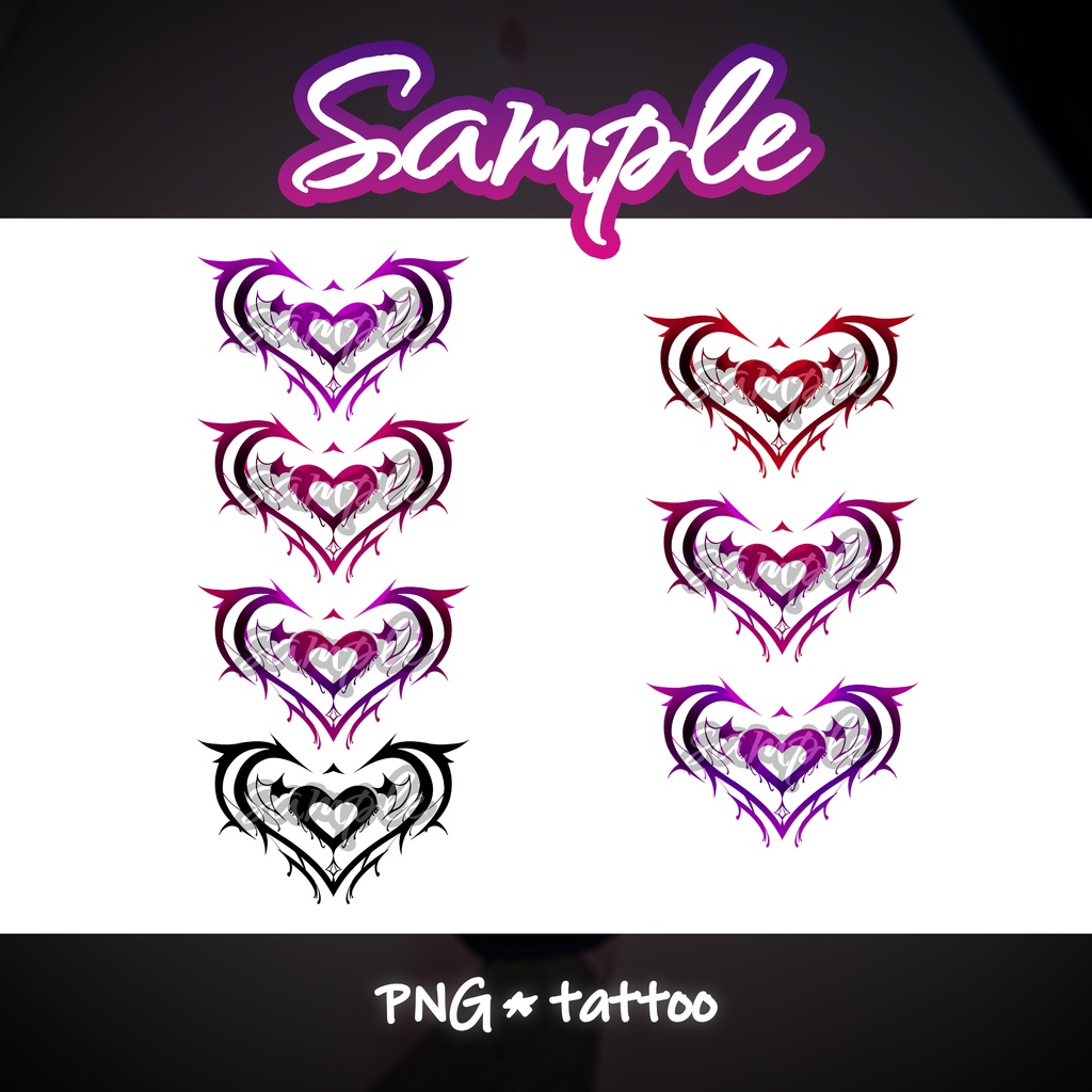【タトゥー PNG】~Dark Affection~Tattoo (PNG ONLY)