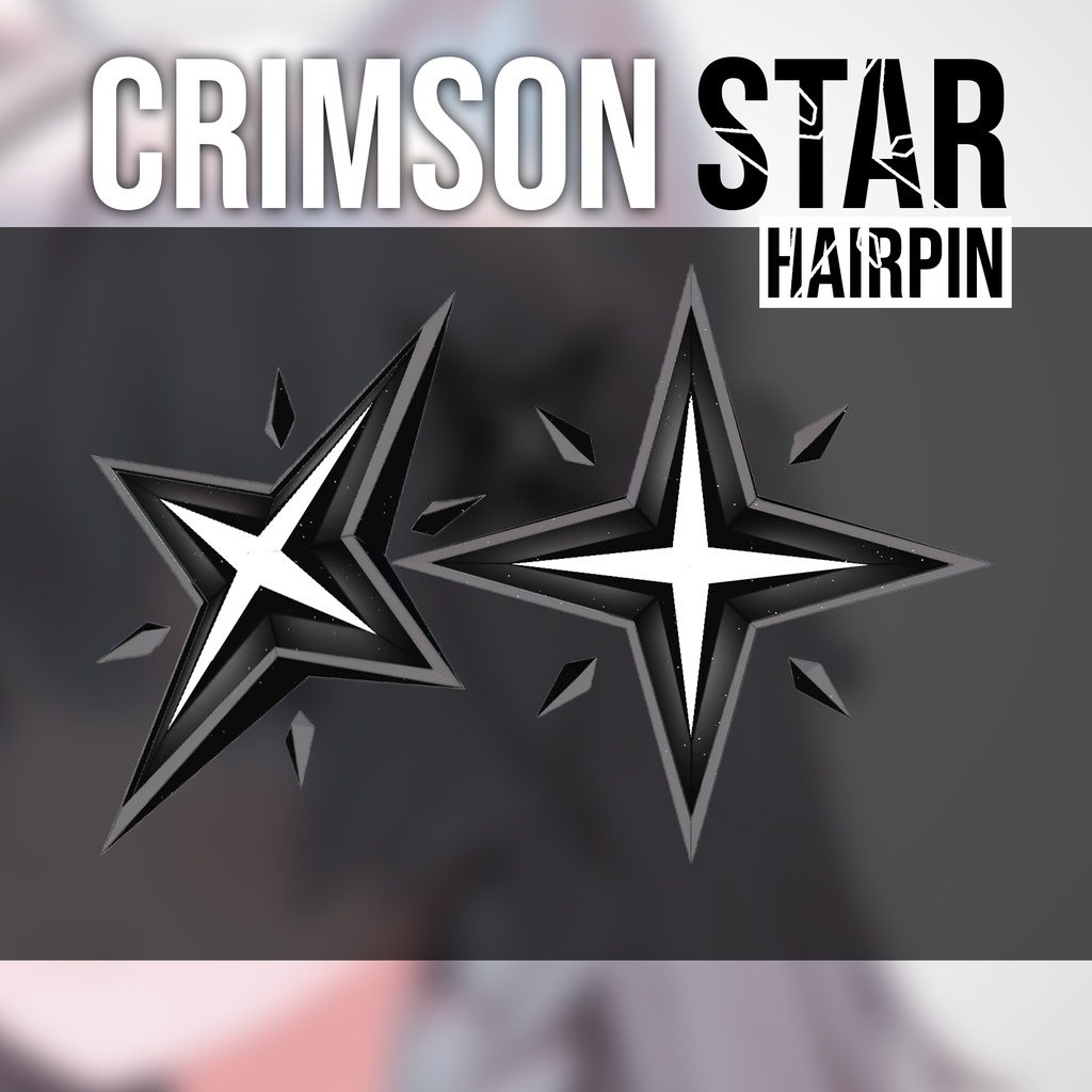 【VRChat】~Crimson Star Hairpin