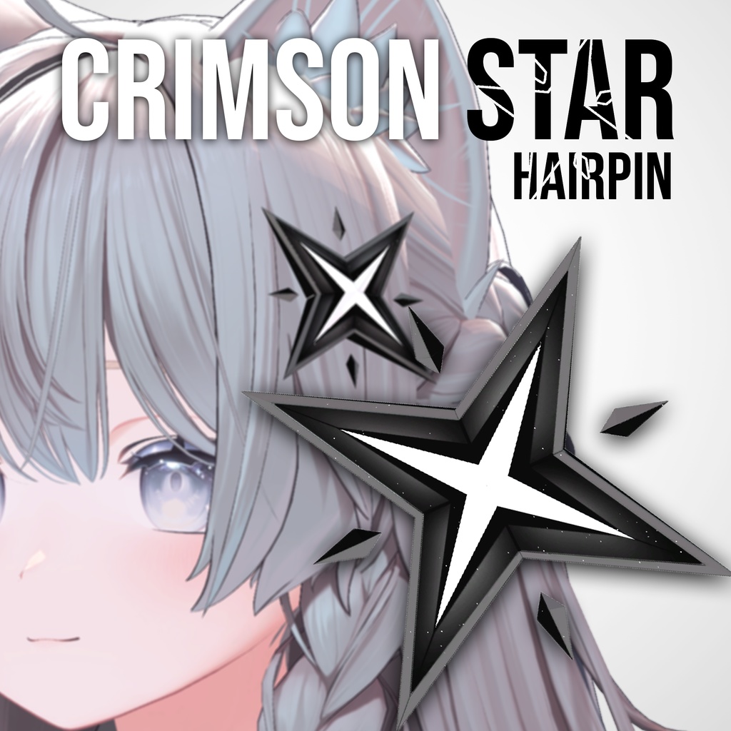 【VRChat】~Crimson Star Hairpin