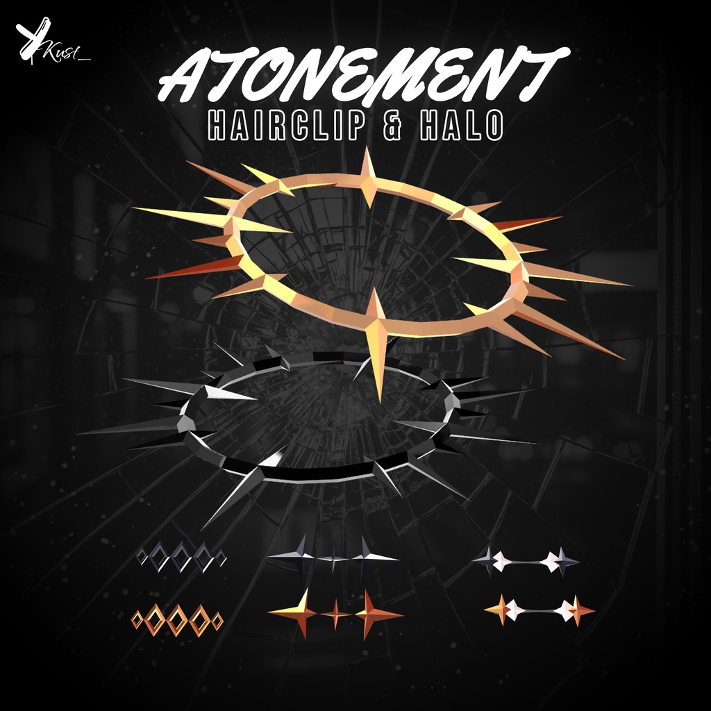 【VRChat】~Atonement Hairclips&Halo