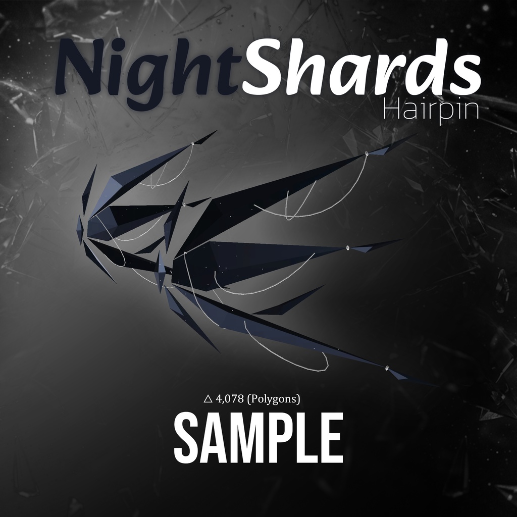 【VRChat】~NightShards Hairpin