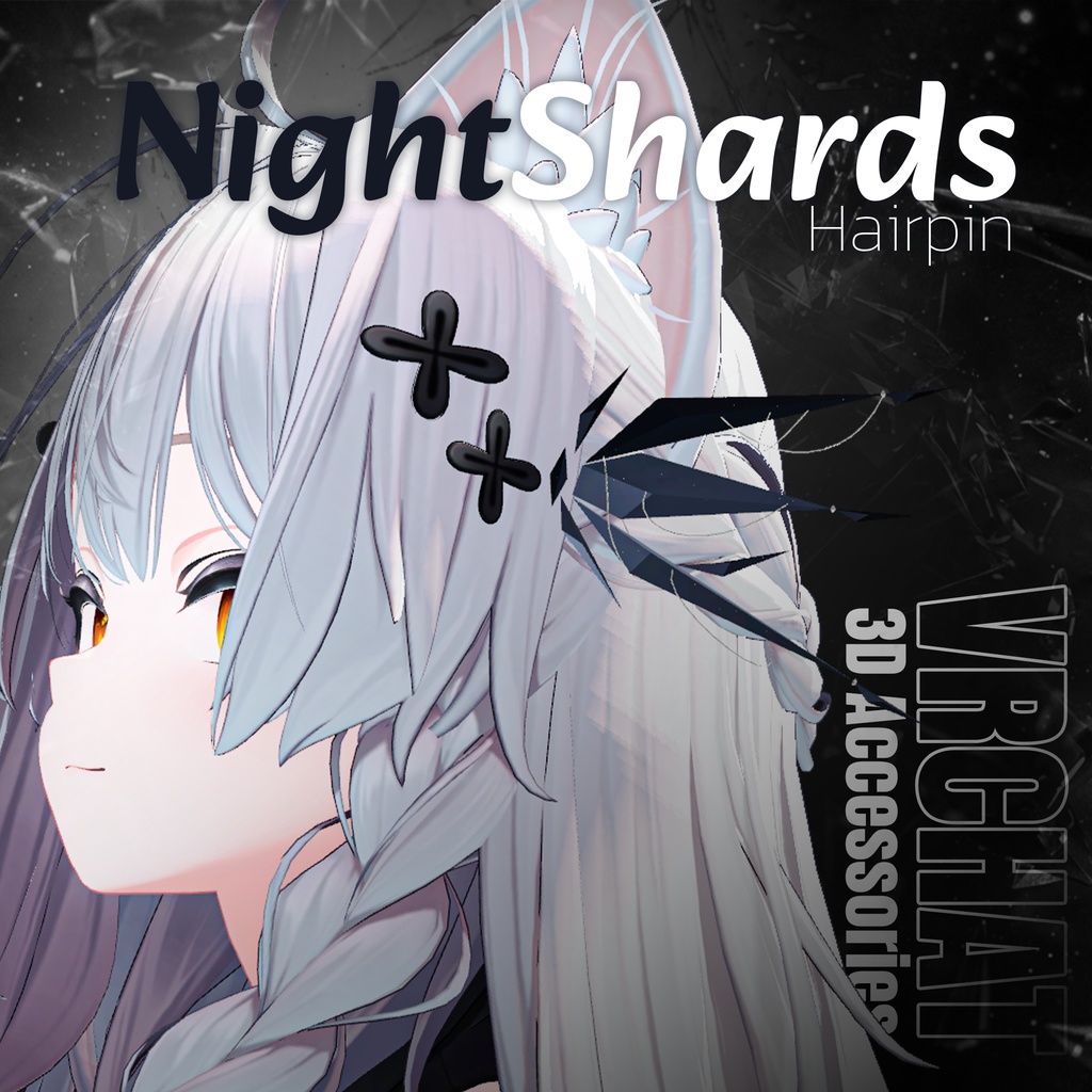 【VRChat】~NightShards Hairpin