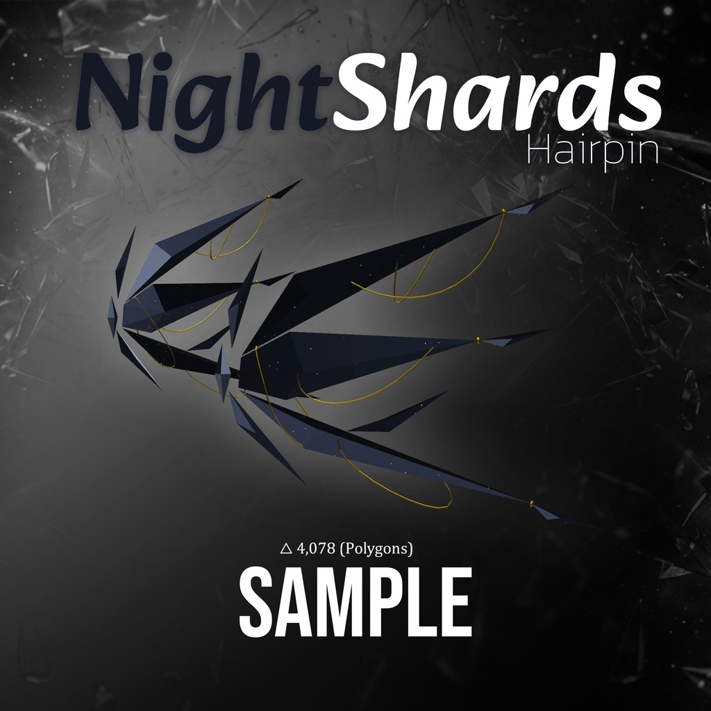 【VRChat】~NightShards Hairpin