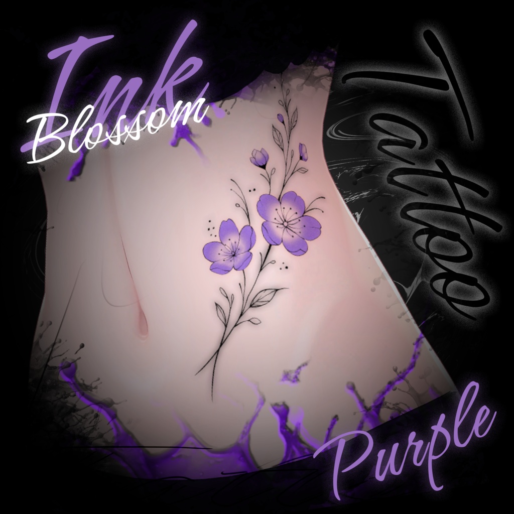 【タトゥー PNG】~Ink Blossom Tattoo (PNG ONLY)