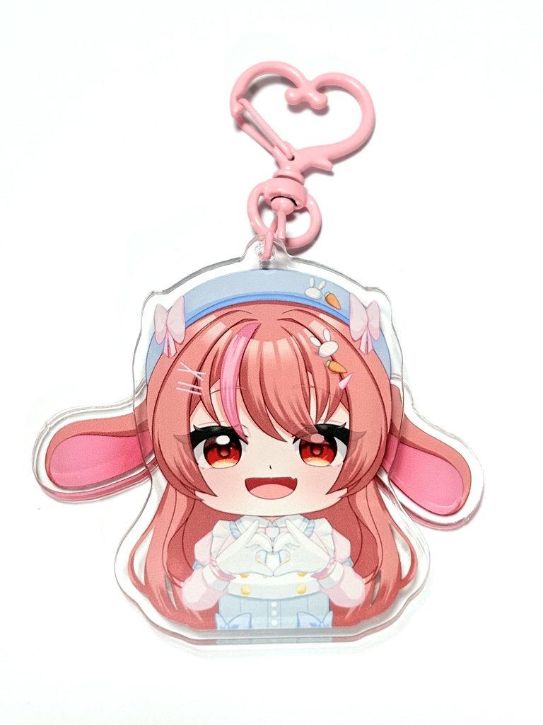 愛嬌がある桜の耳が動くアクリルキーホルダー