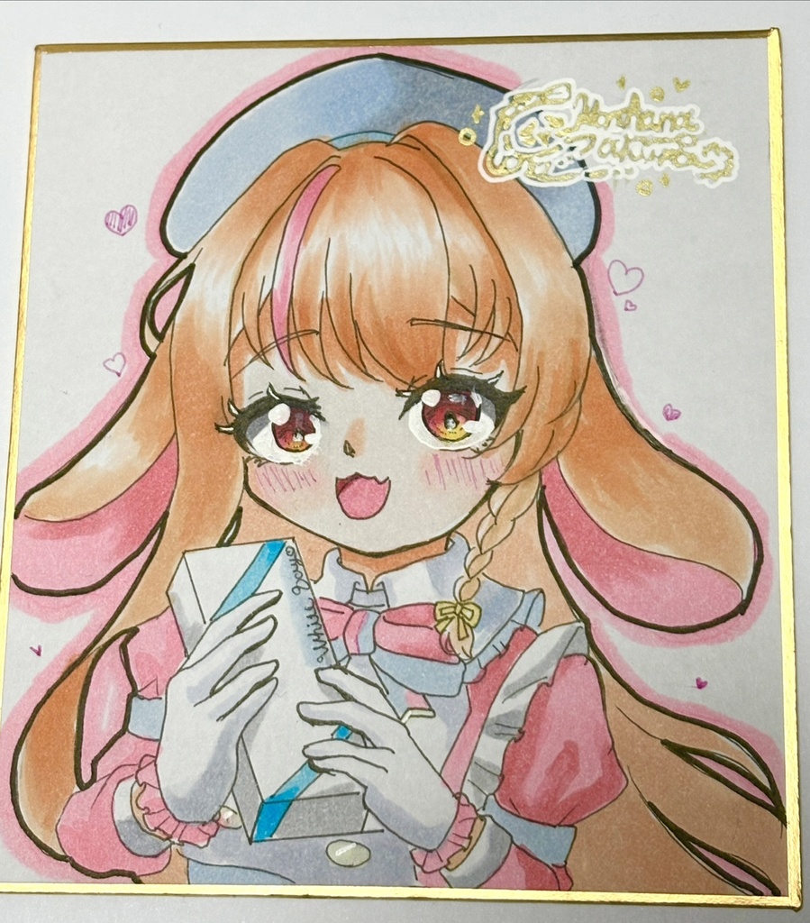 ホワイトデーイラスト(ミニ色紙)