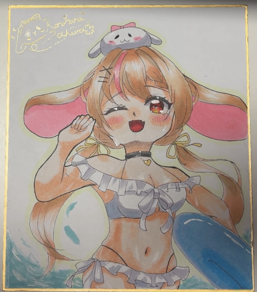 色紙オリジナル水着イラスト
