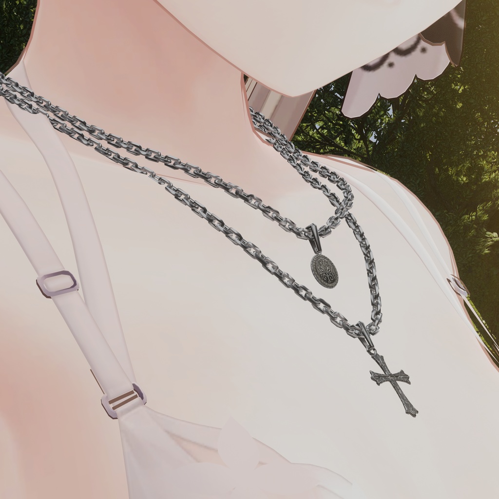 SIMPLE4 Men`s NECK LACE 🍀【多数アバター対応】