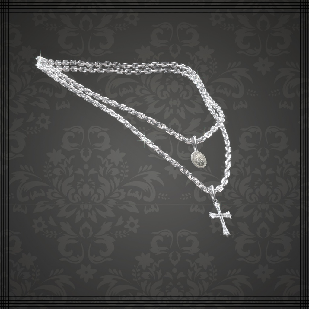 SIMPLE4 Men`s NECK LACE 🍀【多数アバター対応】