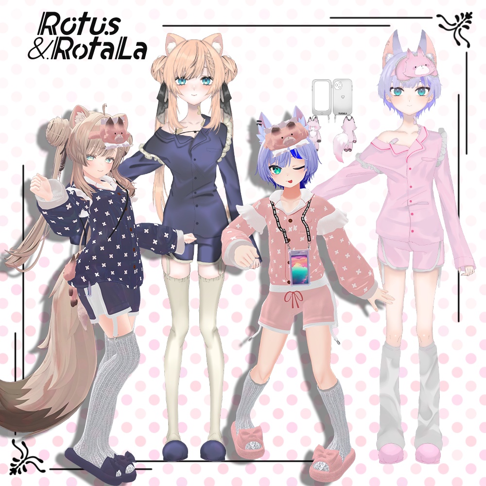 Rota Nightwear💛【7アバター対応】ペアパジャマ