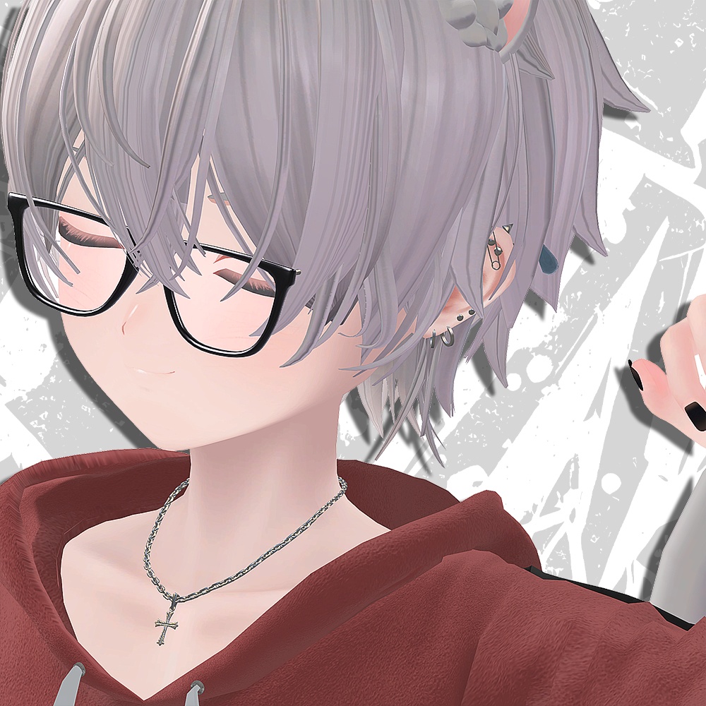 【kuuta専用衣装】Rota Hoodie(パーカー+アクセサリーセット)眼鏡/時計/ネックレス/ピアス