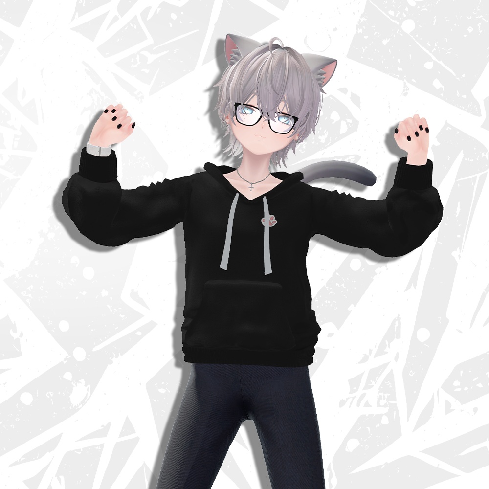 【kuuta専用衣装】Rota Hoodie(パーカー+アクセサリーセット)眼鏡/時計/ネックレス/ピアス