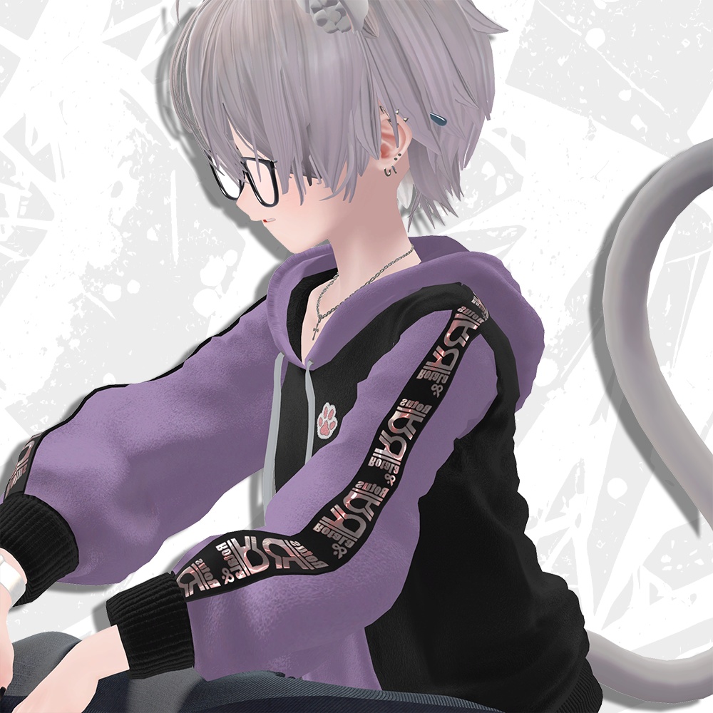 【kuuta専用衣装】Rota Hoodie(パーカー+アクセサリーセット)眼鏡/時計/ネックレス/ピアス