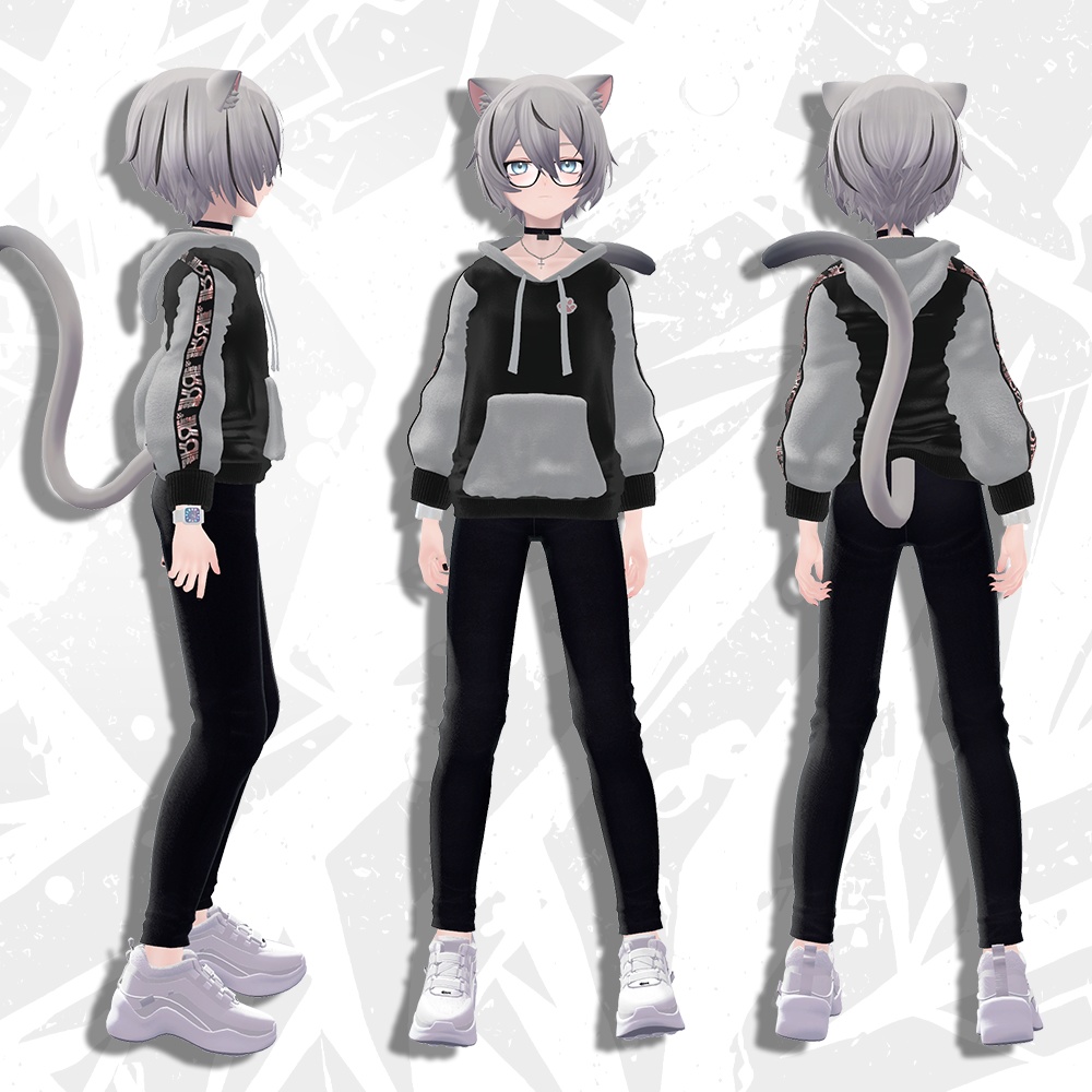 【kuuta専用衣装】Rota Hoodie(パーカー+アクセサリーセット)眼鏡/時計/ネックレス/ピアス