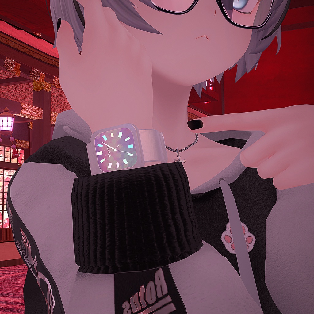 【HAOLAN専用衣装】Rota Hoodie(パーカー+アクセサリーセット)眼鏡/時計/ネックレス/ピアス