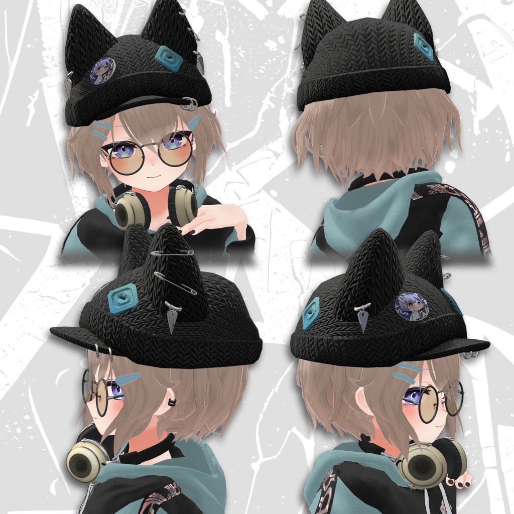 【まめひなた専用】SL+Casual style set(髪型/帽子/ヘッドフォン/サングラス)