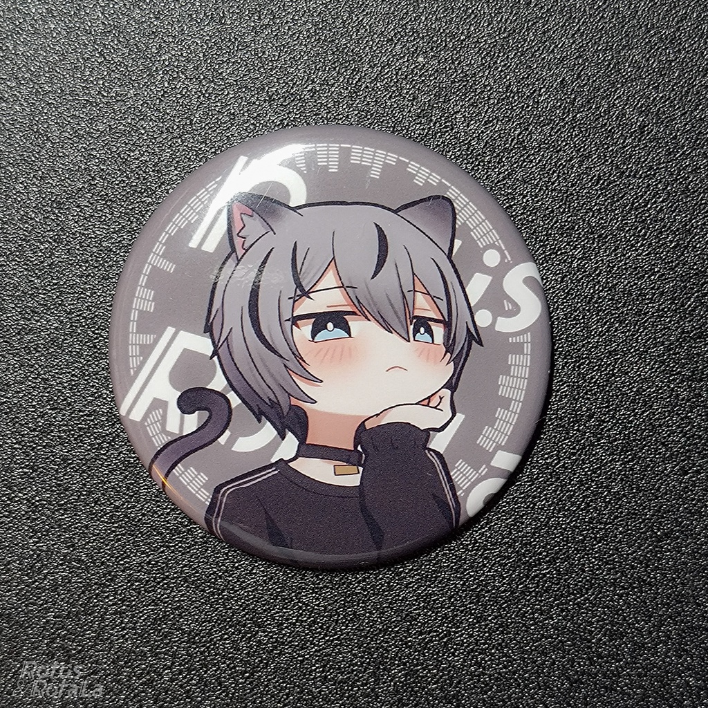 VRChat キャラクター缶バッジ3種類44mm くうた/ハオラン/まめひなた