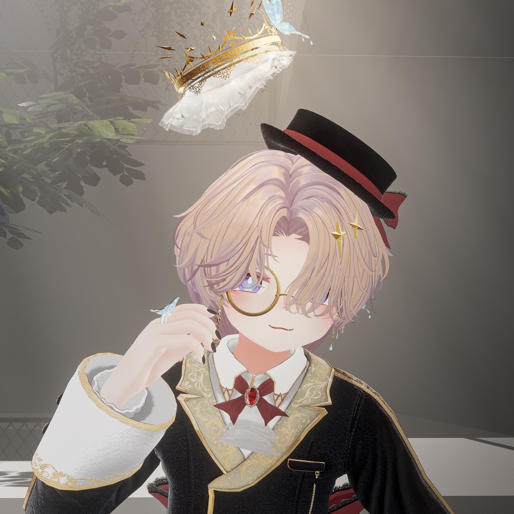 CORONET Halo+Loyal set(モノクル/ピアス/髪飾り/指輪)MA対応 アニメーション付