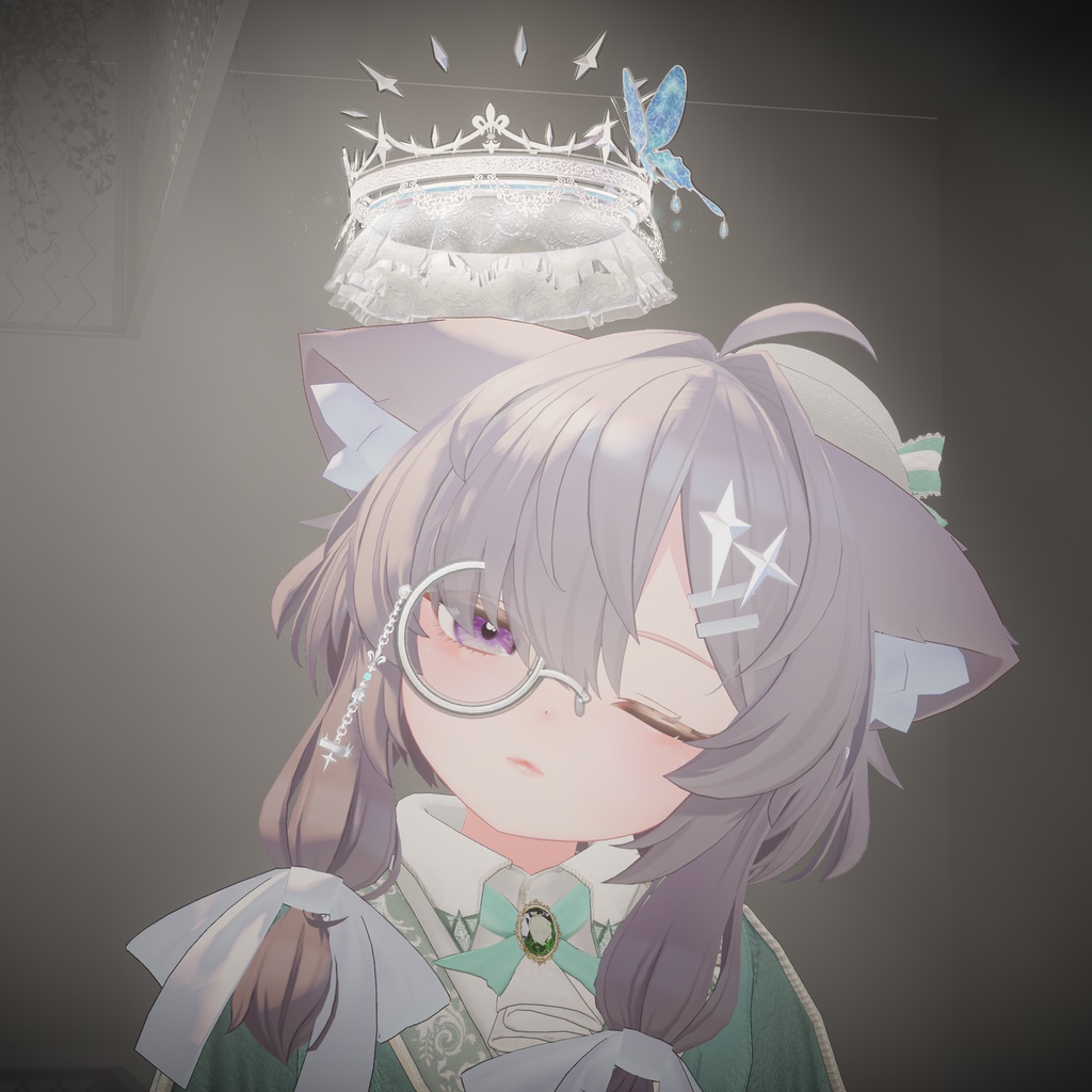 CORONET Halo+Loyal set(モノクル/ピアス/髪飾り/指輪)MA対応 アニメーション付