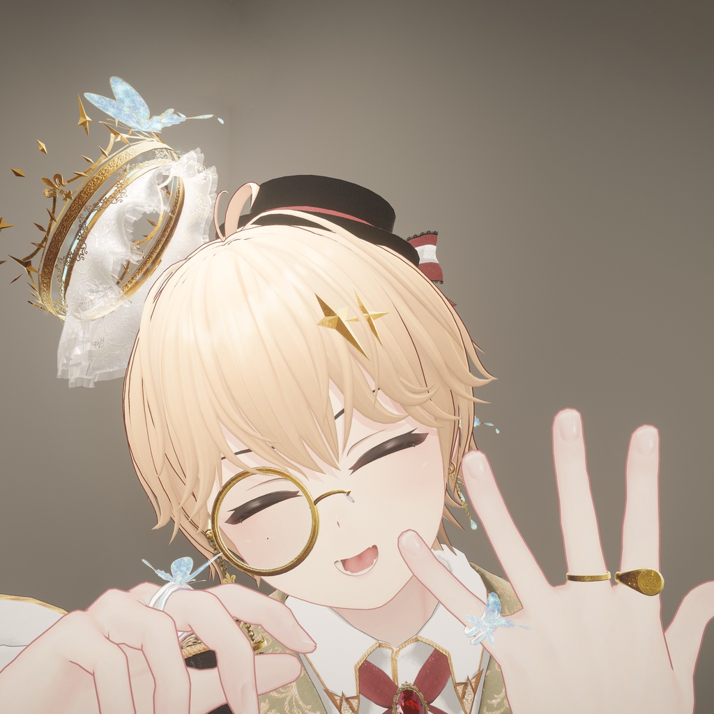 CORONET Halo+Loyal set(モノクル/ピアス/髪飾り/指輪)MA対応 アニメーション付