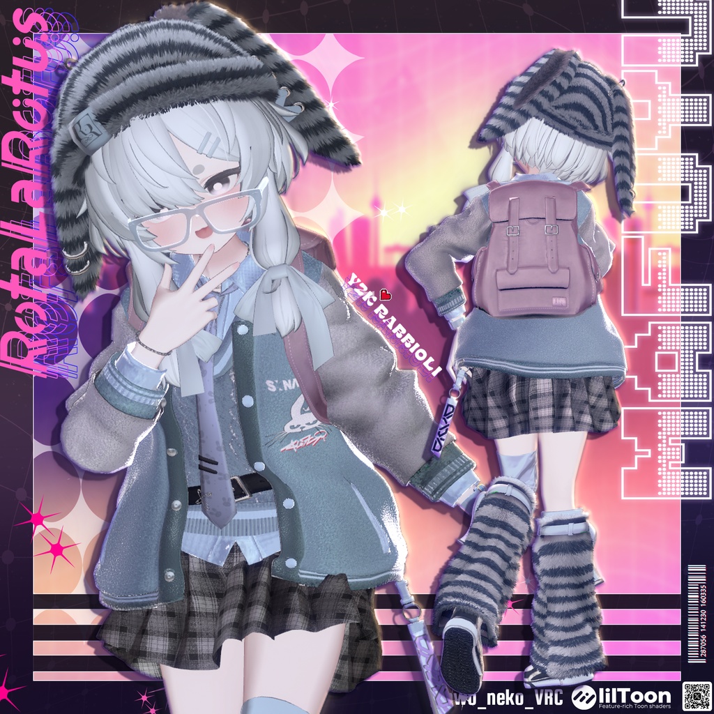 【15アバター対応】Y2K Rabbioli💜🐇【MA対応】