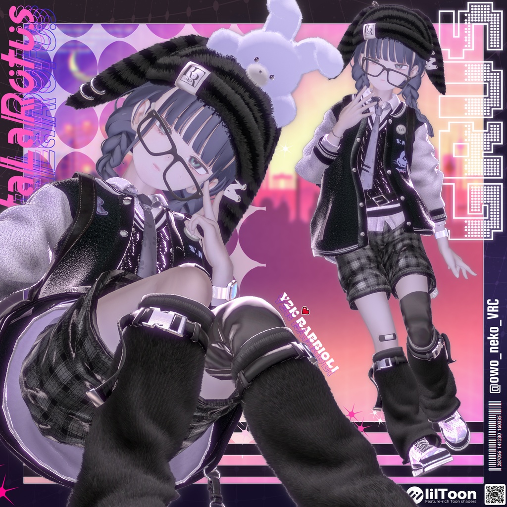 【15アバター対応】Y2K Rabbioli💜🐇【MA対応】