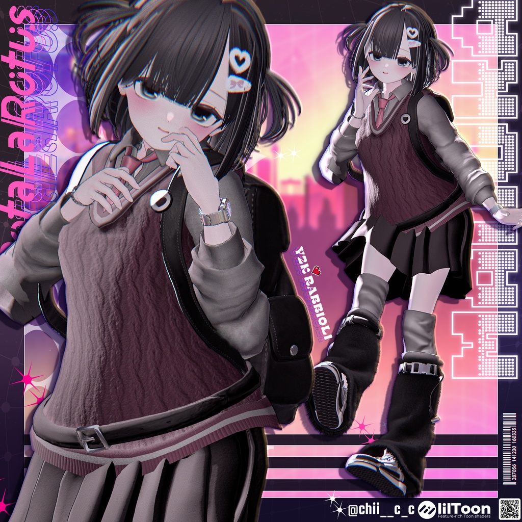 【15アバター対応】Y2K Rabbioli💜🐇【MA対応】