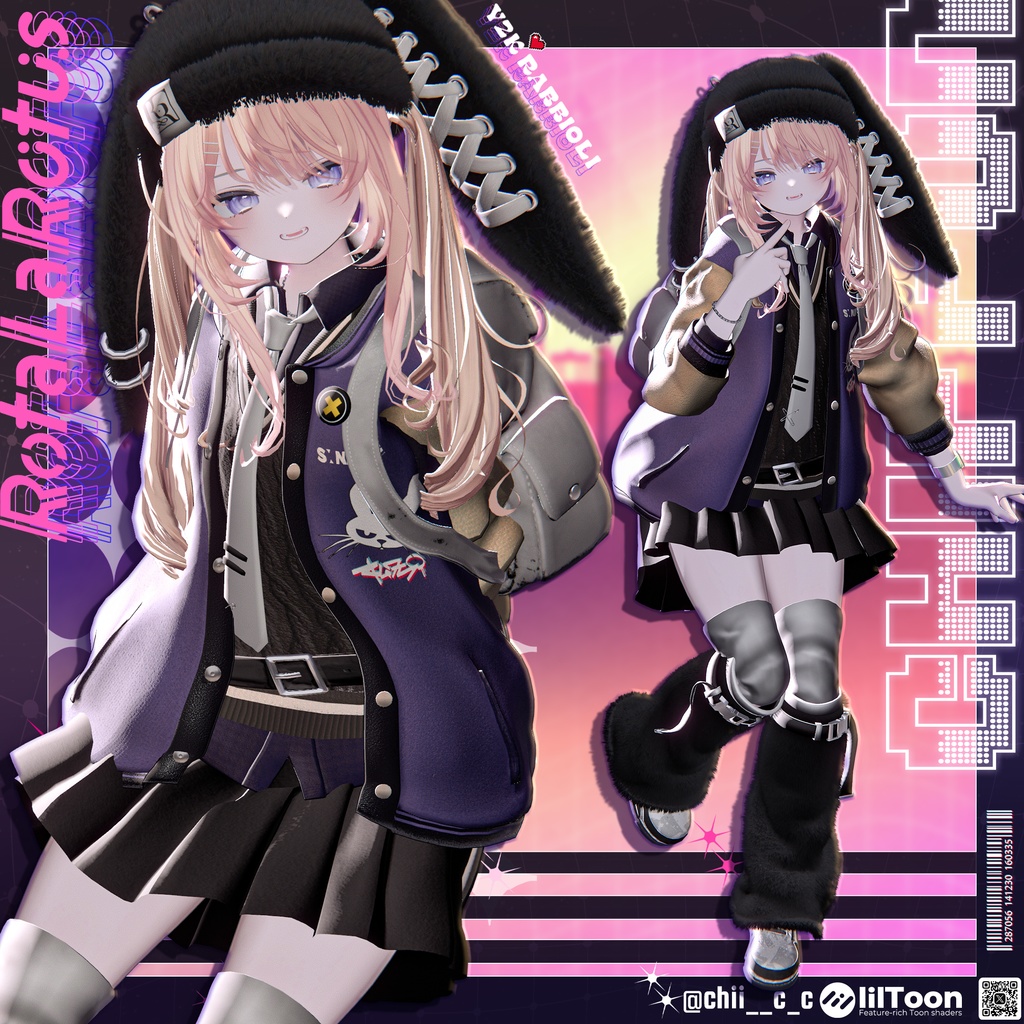 【15アバター対応】Y2K Rabbioli💜🐇【MA対応】