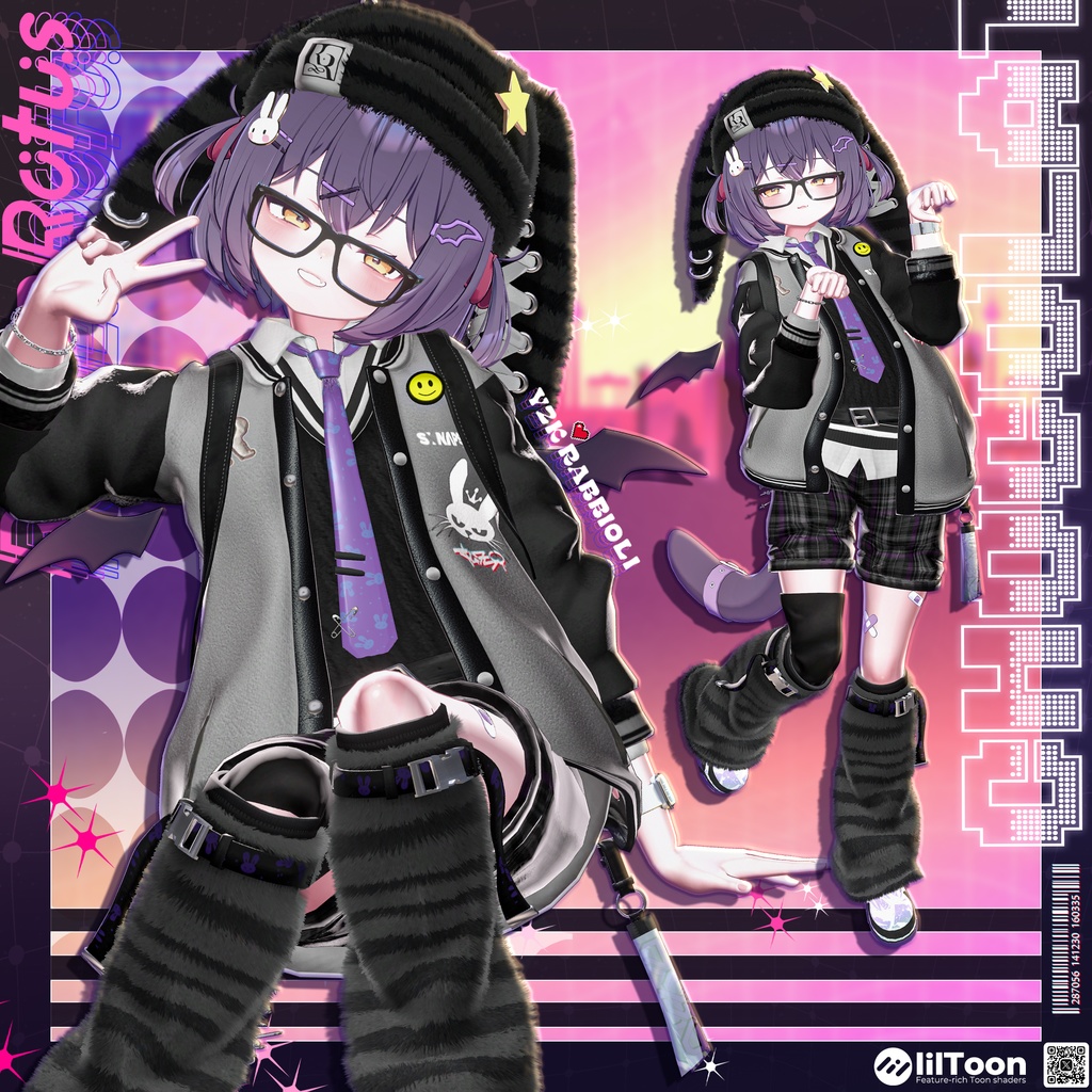 【15アバター対応】Y2K Rabbioli💜🐇【MA対応】