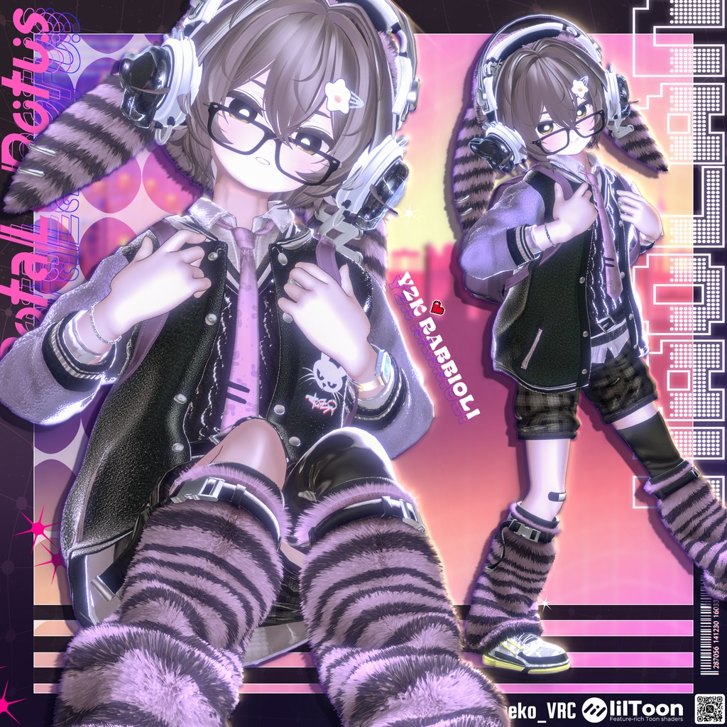 【15アバター対応】Y2K Rabbioli💜🐇【MA対応】