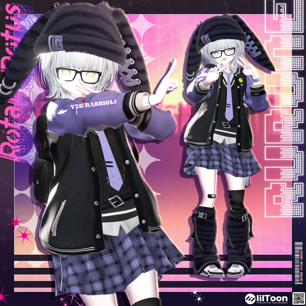 【15アバター対応】Y2K Rabbioli💜🐇【MA対応】