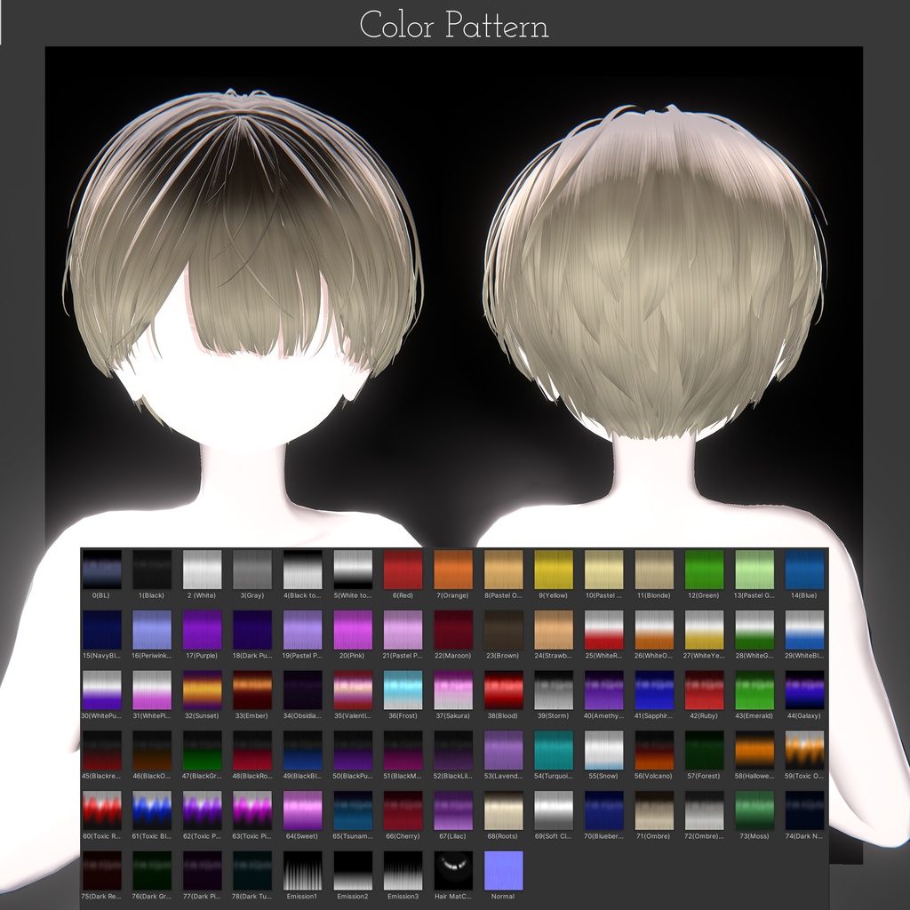 【16アバター対応】RotaMushShortHair🤍【MA対応】髪型