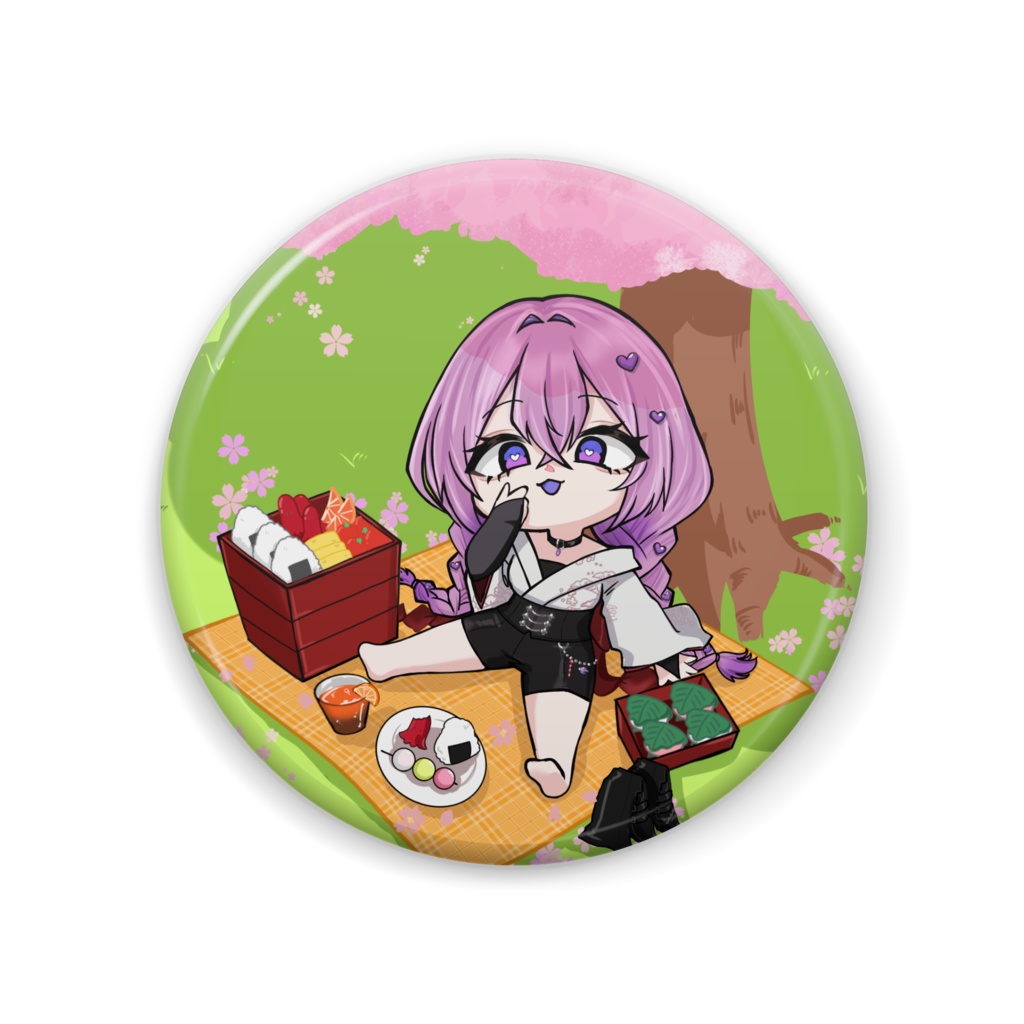 オクト缶バッジ(お花見)