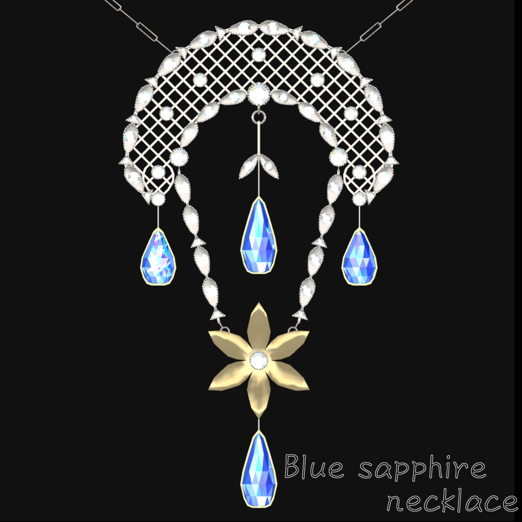  Blue sapphire necklace
