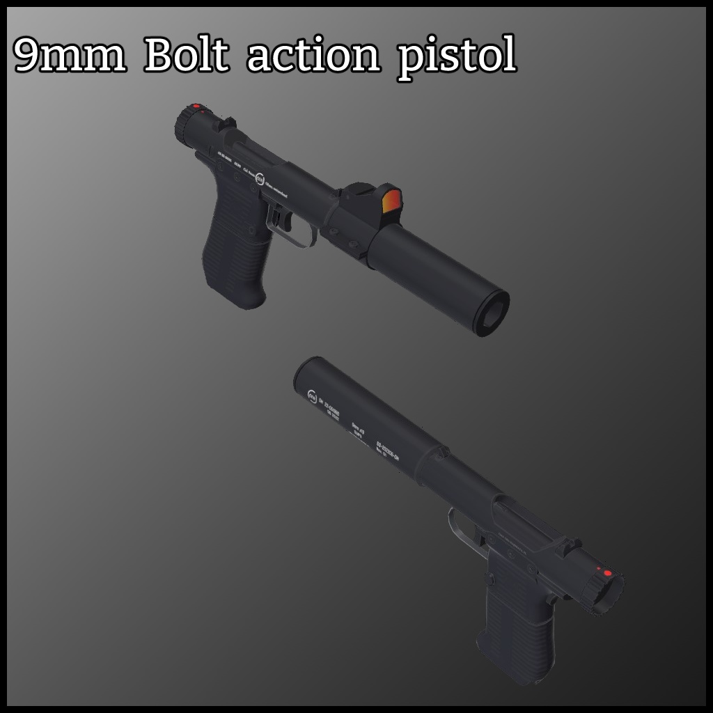 9mm Bolt action pistol