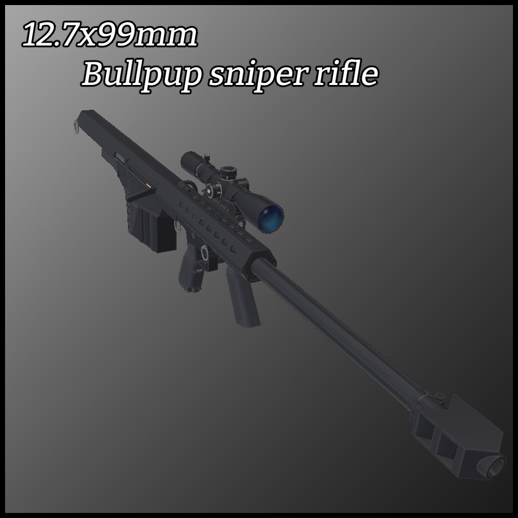 12.7x99mm Bullpup sniper rifle