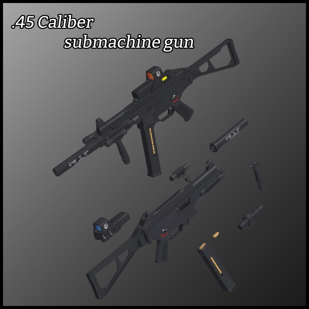 .45 Caliber submachine gun