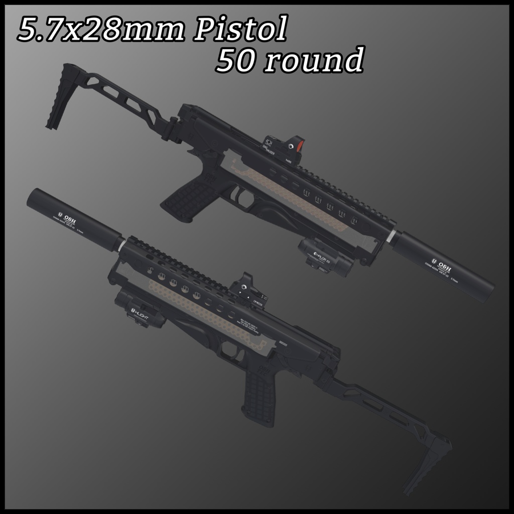 5.7x28mm Pistol 50 round
