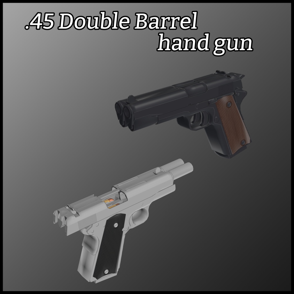 .45 Double Barrel hand gun