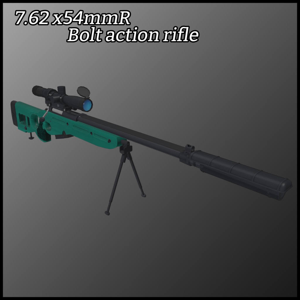 7.62 x54mmR Bolt action rifle