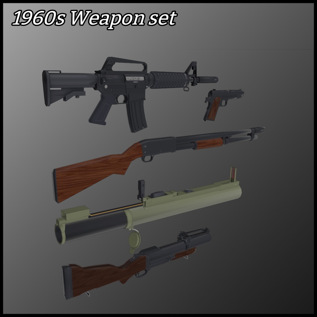 1960s Weapon set