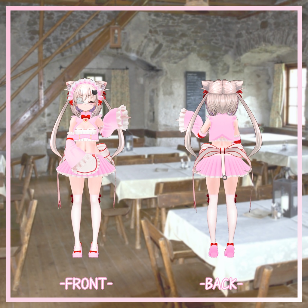 宵闇ねこる対応衣装 【バレンタインメイド衣装】