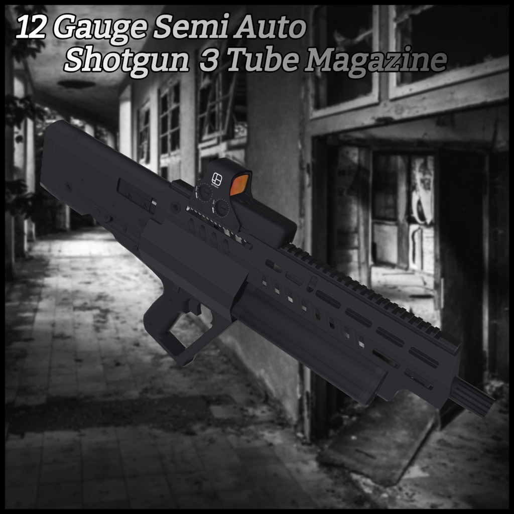 12 Gauge Semi Auto Shotgun 3 Tube Magazine