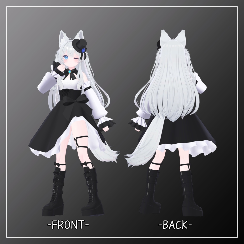 ライム対応衣装【Gothic Asymmetrical Skirt】