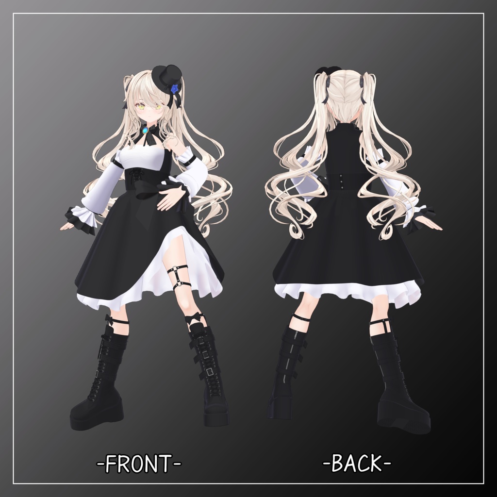 ルゼブル対応衣装【Gothic Asymmetrical Skirt】