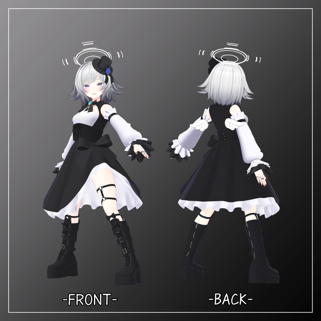 むろむ対応衣装【Gothic Asymmetrical Skirt】