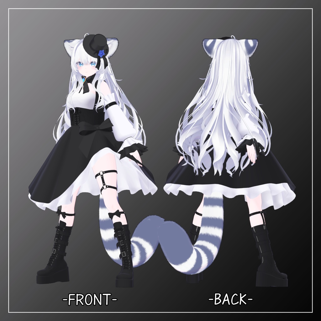 瑞希対応衣装【Gothic Asymmetrical Skirt】