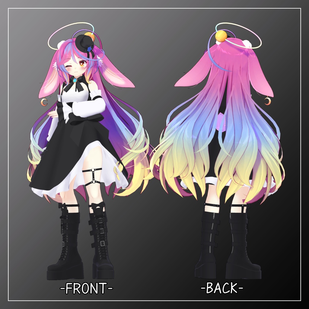 伊奈波かや対応衣装【Gothic Asymmetrical Skirt】