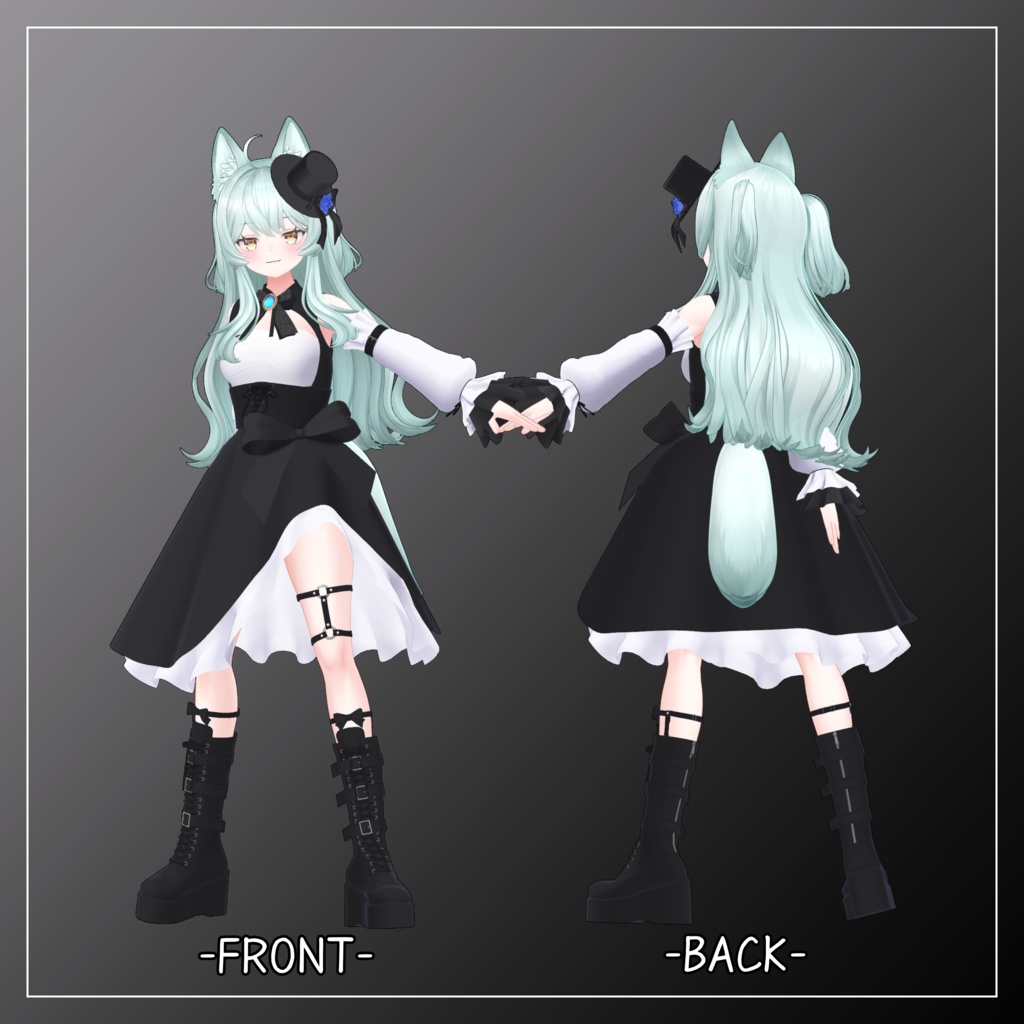 ギズモ衣対応衣装【Gothic Asymmetrical Skirt】